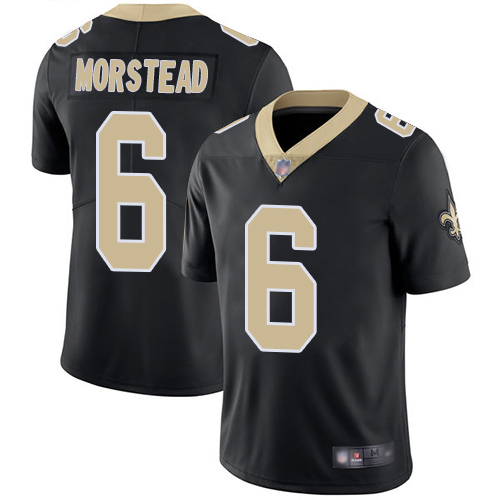 Men New Orleans Saints Limited Black Thomas Morstead Home Jersey NFL Football #6 Vapor Untouchable Jersey